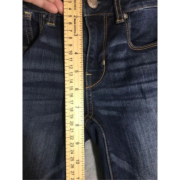 Womens American Eagle Jeans Dark Wash Skinny Casual Trendy - Picture 4 of 6